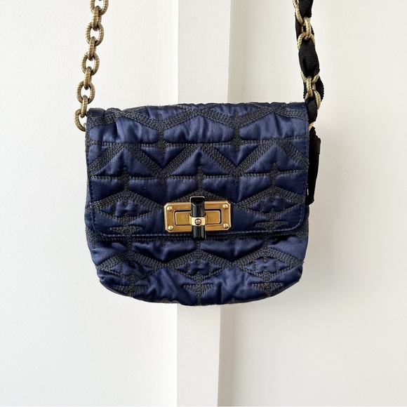 LANVIN Y2K blue silk Amalia bag